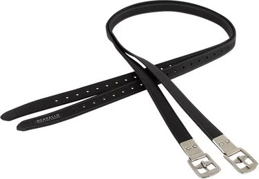 Acavallo Steigbügelriemen aus Kalbsleder mit Nylon in Schwarz, Länge 145 – Bild 1 von 3