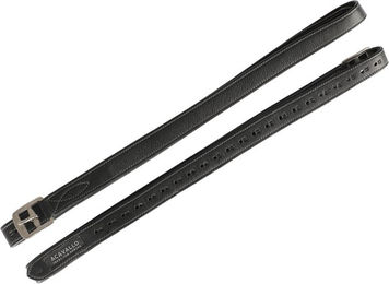 Acavallo Steigbügelriemen aus Kalbsleder und Nylon in Schwarz – Bild 1 von 6