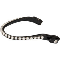 Produktbild von Acavallo Stirnband aus Leder mit Perlen für Pferde in Schwarz oder Braun
