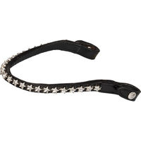 Produktbild von Acavallo Stirnband aus Leder mit Sternen Strass Kristallen für Pferde