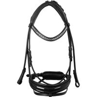 Produktbild von Acavallo Stlex Kombinierte Leder-Trense mit Nasenriemen für Ponys in Schwarz