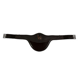 Acavallo Stollengurt aus Kalbsleder mit Gel Schwarz 140 cm – Bild 1 von 3