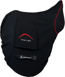 Produktbild von Acavallo Sublime Satteldecke für Dressurpferde aus Fleece in Schwarz