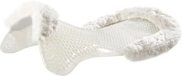 Produktbild von Acavallo Therapeutic Front Riser Gel Pad Eco-Wool Sattelunterlage aus Naturwolle in Weiß OneSize