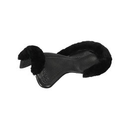 Acavallo Therapeutic Gel Pad mit Lammfell Schwarz/Grau Größe M – Bild 1 von 4