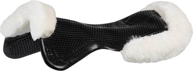 Acavallo Therapeutic Gelpad mit Lammfell Sattelpad Schwarz-Weiß Größe M – Bild 1 von 1
