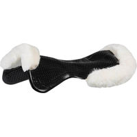Produktbild von Acavallo Therapeutic Gelpad mit Lammfell Sattelpad Schwarz-Weiß Größe M