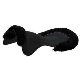 Acavallo Therapeutisches Gel Pad Cut Out mit Lammfell Schwarz Größe M – Bild 1 von 3