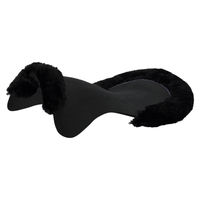 Produktbild von Acavallo Therapeutisches Gel Pad Cut Out mit Lammfell Schwarz Größe M