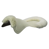 Produktbild von Acavallo Therapeutisches Gelpad Drilex mit 1/2 Lammfellrand Größe L Weiß Transparent