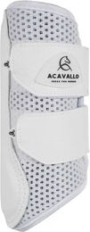 Acavallo Vordergamaschen für Pferde aus perforiertem Neopren Weiß XL – Bild 1 von 2