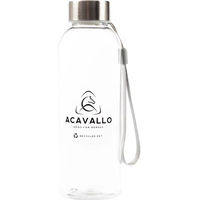 Produktbild von Acavallo Wasserflasche aus recyceltem Kunststoff RPET in Weiß und Transparent