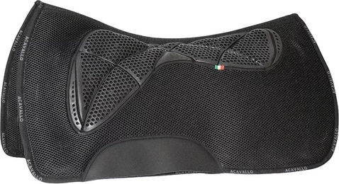 Acavallo Western Pad für Pferde mit 3D Spacer, Memory Foam und Ac Grip in Schwarz – Bild 1 von 3