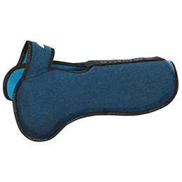 Acavallo Widerristfreies Konfigurations-Taschenpad doppelseitig Filz vorne erhöht Navy/Petrol – Bild 1 von 5