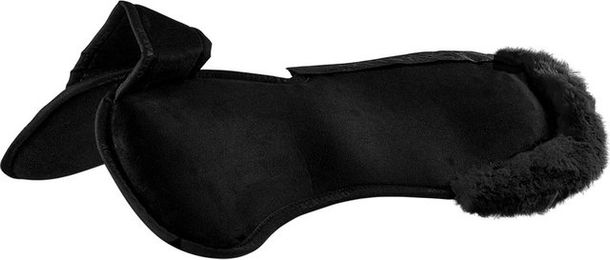 Acavallo Widerristfreies Konfigurations-Taschenpad Ecowool Piuma Double Riser für Pferde in Schwarz und Natur - 1 Stk. – Bild 1 von 2