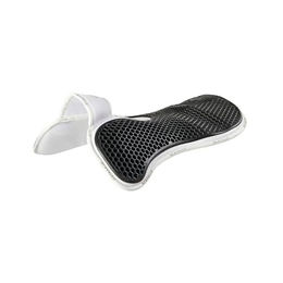 Acavallo Widerristfreies Sattelpad mit Memory Foam vorne erhöht in Weiß – Bild 1 von 3