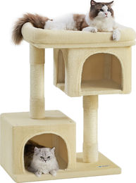 ACAZA Katzenkratzbaum mit Plattform und Sisalpfahl in Beige – Bild 1 von 1