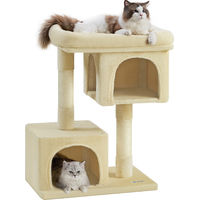 Produktbild von ACAZA Katzenkratzbaum mit Plattform und Sisalpfahl in Beige