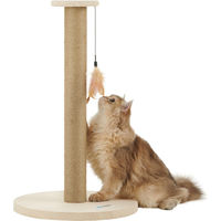 Produktbild von ACAZA Kratzbaum für Katzen in Beige mit Jute, 64 cm Höhe