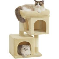 Produktbild von ACAZA Kratzbaum für Katzen und Kitten Beige 65 cm hoch