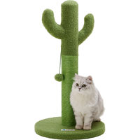 Produktbild von ACAZA Kratzbaum für kleine bis mittelgroße Katzen in Grün mit Sisal 75 cm