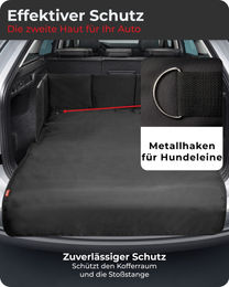 achilles Autoschondecke Kofferraummatte für Hunde aus Polyester wasserdicht mit Seiten- und Ladekantenschutz Schwarz – Bild 1 von 9