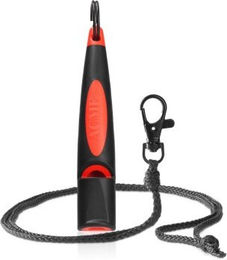ACME ALPHA Hundepfeife No. 210,5 mit Pfeifenband in Schwarz und Orange – Bild 1 von 4