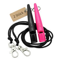 Produktbild von ACME Hundepfeife No. 210,5 mit Pfeifenband Doppelpack Schwarz und Pink