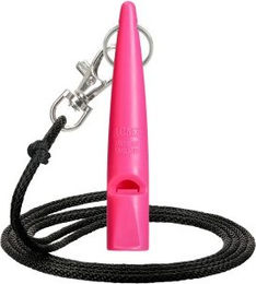 ACME Hundepfeife No. 210.5 mit Pfeifenband in Neon Pink aus BPA-freiem Kunststoff 14 mm – Bild 1 von 3