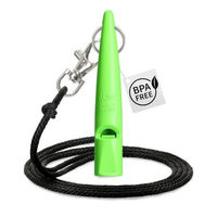 Produktbild von ACME Hundepfeife No. 211,5 Doppelpack mit Pfeifenband in Schwarz und Neon Grün