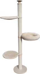 Active Cats Kratzbaum Domestic Deckenspanner Natur mit 3 Schlafplätzen und Sisal für Katzen – Bild 1 von 4