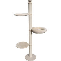 Produktbild von Active Cats Kratzbaum Domestic Deckenspanner Natur mit 3 Schlafplätzen und Sisal für Katzen