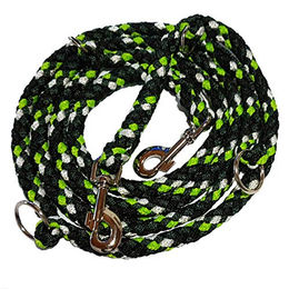 Activity4Dogs Geflochtene Hundeleine für große Hunde bis 60 kg, 2,80 m lang, 15 mm Durchmesser, grün-schwarz-weiß - 2,8 m – Bild 1 von 6