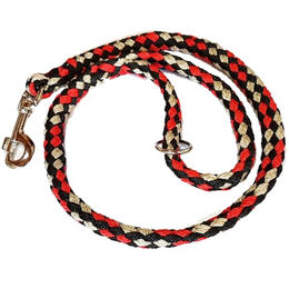 Activity4Dogs Geflochtene Hundeleine für große Hunde, rot-schwarz-weiß, 1,20 m lang – Bild 1 von 8