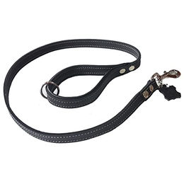 Activity4Dogs Hundeleine aus Leder Schwarz Wasserabweisend für große Hunde - 1 m – Bild 1 von 8