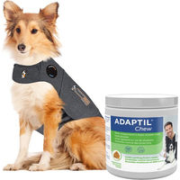 Produktbild von Adaptil Chews Beruhigungs-Leckerlis 30 Stück und Thundershirt S zur Beruhigung für Hunde