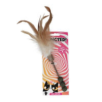 Produktbild von Addicted! Katzenspielzeug Angel Stick mit Federn und Bällen aus Madnip für Kitten in Bunt und Braun - 1 Stk.