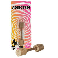 Produktbild von Addicted! Katzenspielzeug Hantel aus Holz mit Catnip in Natur Braun