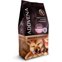 Produktbild von ADDVENA Boosted by Superfoods Junior Hundefutter für mittelgroße und große Hunde Getreidefrei mit hohem Fleischanteil 10kg - 10 kg