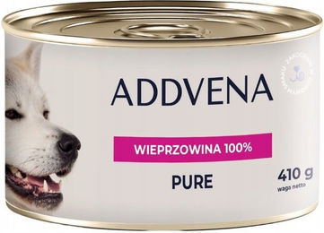 Produktbild von ADDVENA Moist Pure Hund Nassfutter Schwein Monoprotein Getreidefrei Adult 410 g