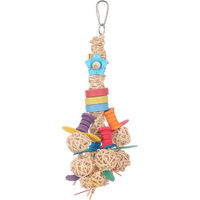 Produktbild von Adori Vine Twist and Balls Vogelspielzeug aus Naturmaterial für Papageien bunt