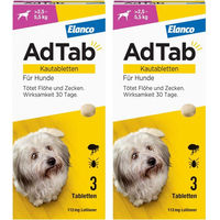 Produktbild von AdTab 112 mg Kautabletten für kleine Hunde 2 x 3 Stück