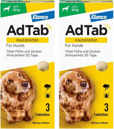 AdTab 450 mg Kautabletten für große Hunde 2 x 3 Stück – Bild 1 von 1