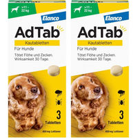 Produktbild von AdTab 450 mg Kautabletten für große Hunde 2 x 3 Stück