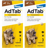 Produktbild von AdTab 56 mg Kautabletten für sehr kleine Hunde 2 x 3 Stück