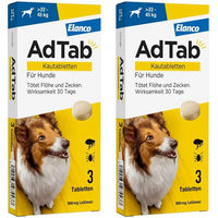 Produktbild von AdTab 900 mg Kautabletten gegen Flöhe und Zecken für Hunde ab 22-45 kg