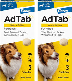AdTab Kautabletten 900 mg für sehr große Hunde 2 x 3 Stück – Bild 1 von 1