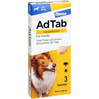 Produktbild von Adtab Kautabletten gegen Zecken und Flöhe für große Hunde 22-45 kg von Elanco 900 mg