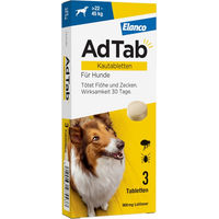 Produktbild von AdTab Kautabletten gegen Zecken und Flöhe für große Hunde von 22 bis 45 kg