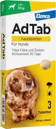 AdTab Kautabletten gegen Zecken und Flöhe für Hunde mittlerer Rassen – Bild 1 von 3